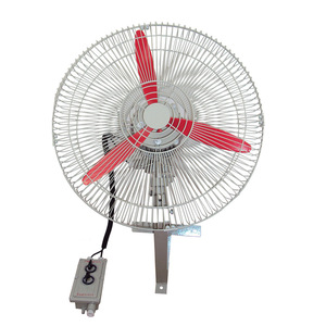 Ventilateur axial industriel FB-500 20 pouces avec pales en plastique rouge, montage mural, électrique, avec commande par bouton - Product Image 1