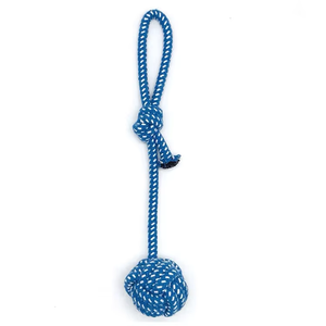 Vendita calda interattivo eco-friendly cane giocattolo da masticare Pet cotone corda palla appeso per la macinazione e la pulizia dei denti - Product Image 6