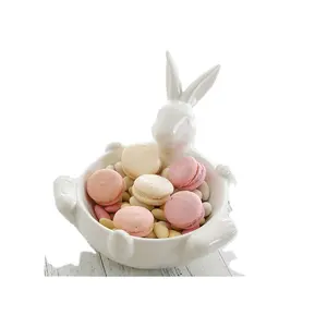 Promotion mignon lapin bonbon bol bol de fruits en céramique