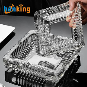 Cendrier en verre Ehanking, cendrier portable pour la maison, porte-cigares, cendrier créatif, décoration de bureau, salon, accessoires pour fumeurs - Product Image 3