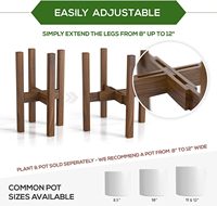 Rak Tanaman & Penyangga Pot Kayu Ramah Lingkungan Bergaya Mid Century Modern dari Houselin dengan Desain Fleksibel untuk Rumah & Taman
