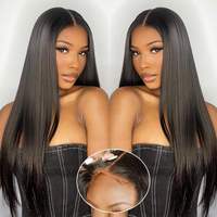 Wig Rambut Asli Vietnam Tanpa Lem, Lace Transparan, Kutikula Tertata Rapi, Rambut Virgin Remy, Wig HD Lace Frontal dari Vendor