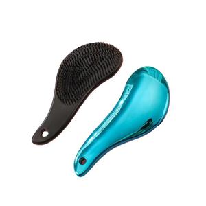 OEM LOGO Perforado Cuero Cabelludo Masaje Cabello Liso Portátil TT Peluquería Peine Hogar Antiestático Anudado Noble Consort Peine - Product Image 5