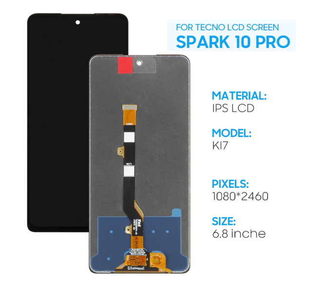 LCD Display Touch Screen Digitizer Assembly for Tecno Spark 10 Pro KI7