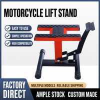 Support de moto à plateforme articulé pour motocross, enduro, avec revêtement pour vis, niveleuse de guidon, poignée en caoutchouc rembourré et ciseaux de levage pour réparations en atelier