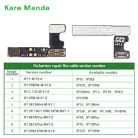 Câble de batterie et nappe de connexion Kara Manda pour iPhone 11 12 13 14 15 Pro Max 12 13 Mini – Kit de réparation de la santé de la batterie