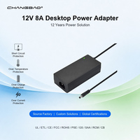 Adaptateur d'alimentation à découpage AC/DC 12V 8A pour bandes LED, caméras de vidéosurveillance, scanners 3D, humidificateurs