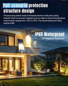 Lámpara Solar de Jardín para Exteriores de 200W IP66, para Caminos, Patios y Jardines - Iluminación Decorativa Nocturna y de Seguridad LCS-LYWS-08 - Product Image 6