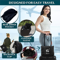 Couverture de voyage douce de qualité supérieure oreiller Compact grand 2 en 1 Combo chaud voyage avion Essentials Portable cadeaux léger