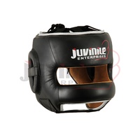 Protector de Cabeza de Cuero de Diseño Personalizado al por Mayor, Protector de Cabeza Ajustable para Entrenamiento Profesional de Boxeo para Adultos