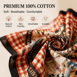 Custom Printed Cotton <b>Square</b> <b>Scarf</b> OEM ODM Private Label Fashion Bandana Logo Design Head Neck Hair <b>Scarf</b> - Product Image 2