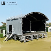 Sistema de escenario de Evento de metal con altavoz con pantallas de armazón de aluminio de techo para evento, concierto, DJ, iluminación de escenario, armazón de aluminio