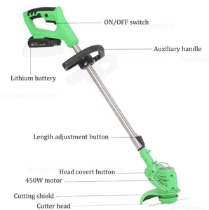 21V Garden Tools Rechargeable Brush Cordless Grass Trimmer .Weed Grass <b>Cuter</b> - Product Image 5