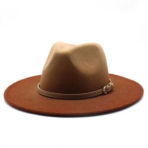 Sombreros Fedora Ombre en Oferta para Mujer, Primavera, Otoño, Invierno, Moda, Ala Ancha, Estampado, para Fiesta, Negocios, Casual, Aire Libre - Product Image 1