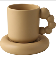 Mug à café en céramique écologique avec poignée rotative, résistant à la chaleur, grand mug en céramique pour enfants, restaurants, mug à thé en stock, cadeau