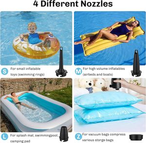 Portable Electric 5200mAh Air Pump Plastic High Flow Rate Mattress Inflatable <strong>Pool</strong> Swimming Camping Equipment Accessories - Product Image 5