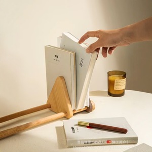 Estante de madera para libros, mini estante de almacenamiento de escritorio para organización de libros en el hogar y la oficina - Product Image 3