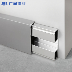 Tùy chỉnh-thực hiện hợp kim nhôm vật liệu trang trí bằng gỗ Ốp chân tường LED dòng thiết bị Ốp chân tường Hội Đồng Quản trị với nhà phòng khách - Product Image 1