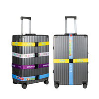 Vente en gros de ceintures de voyage en polyester robustes avec serrure TSA réglable pour étiquette de bagage de valise