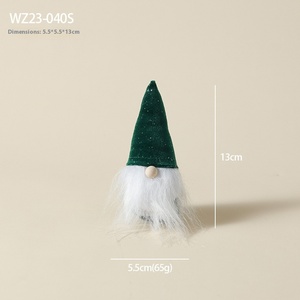 Muñeco de duende de Navidad sin rostro verde, regalos de Navidad, luces, decoraciones de escritorio, figurita, adorno de juguete para celebraciones de Navidad - Product Image 6