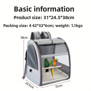 Mochila Transpirable y Portátil para Pájaros con Diseño Anti-Escape, Gran Capacidad para Mascotas Pequeñas y Loros - Product Image 4