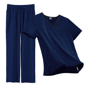 Pantalones Cargo con Bolsillos Laterales y Top a Juego, Conjunto Práctico para Enfermeras y Asistentes, Conjunto <span class=keywords><strong>de</strong></span> Uniforme Médico - Product Image 5