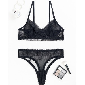 Sexy Ladies Lace Push up Bra Brief Set Fashion <b>Women</b> Underwear Set Hollow Out Lace Bras Set Black Sexy Lingerie - Product Image 6