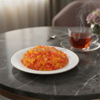 Gedroogde zoete papaja in blokjes Kleurrijk fruit in blokjes Fruit in blokjes Congee Bloemenfruitthee Havermout Fruitvulling Jam Klaar om te eten