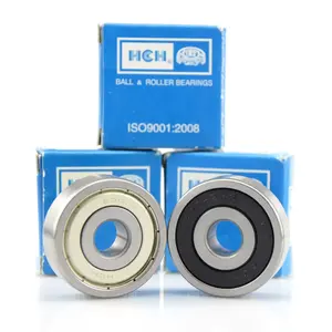चीन में उच्च गति hch असर 6201 6202 6205 6301 पंप मोटर्स के लिए डीप ग्रोव बॉल बीयरिंग