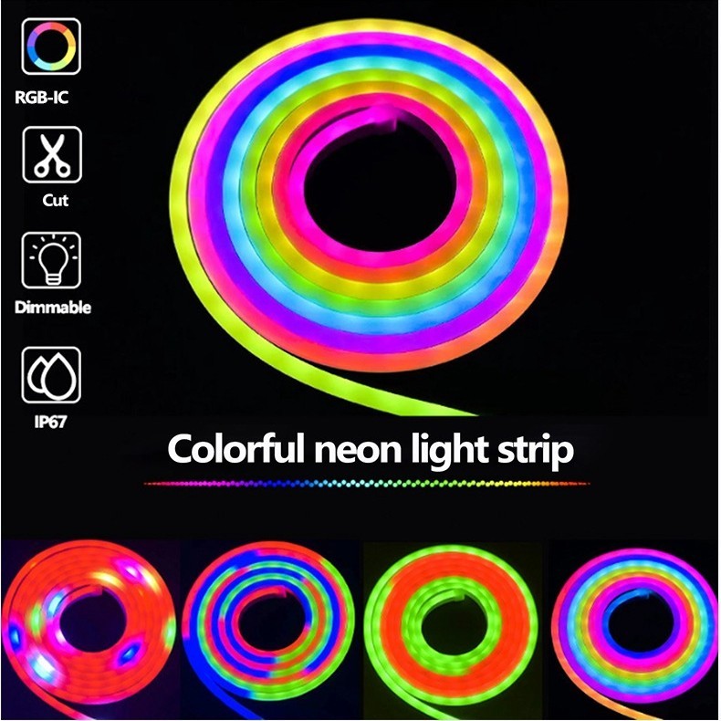 LED Strip Light DC 5V Neon Ribbon Tape Flexible Smart RGB LED Strip Remote Controls RGB LED Neon Strip Light · image 2