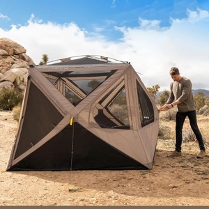 Carpa de Camping Simple de Apertura Rápida para Varias Personas, Fácil de Plegar, Impermeable, con Protección Solar, Doble Capa, para las Cuatro Estaciones - Product Image 4