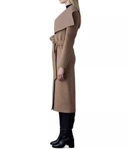 2025 haute qualité femmes Vintage cachemire <span class=keywords><strong>manteau</strong></span> automne hiver Long laine <span class=keywords><strong>manteau</strong></span> avec <span class=keywords><strong>ceinture</strong></span> surdimensionné Long <span class=keywords><strong>manteau</strong></span> - Product Image 2