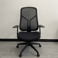 Chaise de bureau ergonomique de direction confortable en maille pivotante avec dossier réglable et appui-tête pour utilisation informatique