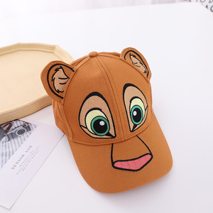 Venta al por mayor lindo <span class=keywords><strong>Tigre</strong></span> niños gorra de alta calidad de algodón de dibujos animados animales sombreros bordados gorra de béisbol personalizada para niño niña - Product Image 4