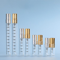 Flacons pulvérisateurs en verre 3ML 5ML 10ML style métallique, écologiques, recyclables, sérigraphiés, pour parfums, atomiseurs, huiles essentielles, sérums