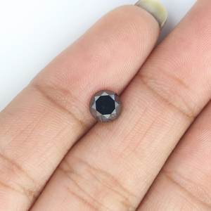 Diamants noirs de fantaisie métalliques ronds taille brillant 3A Qualité 100% diamants naturels en vrac pour la fabrication de bijoux aux prix de gros OEM - Product Image 4