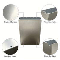 Kit complet de boîtier en aluminium brossé avec accessoires pour projets électroniques DIY, amplificateurs, alimentations et boîtiers de signalisation