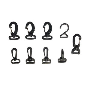 1 1/2 Inch Plastic Swivel Snap Hook Black - Strapworks