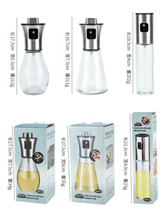 Bouteille d'huile d'olive Portable en acier inoxydable 304 pour l'extérieur, vaporisateur en verre de cuisine de 100ml - Product Image 6