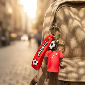 Llavero de aleación de estaño con diseño de camiseta de fútbol transfronterizo, colgante deportivo, recuerdo, llavero para coche, regalo al por mayor - Product Image 4