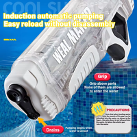 Pistol Air Semprot Elektronik Otomatis Bertenaga Tinggi untuk Anak-Anak, Jangkauan 32 FT, Tahan Air, Mainan Super Soaker Terbuat dari Plastik ABS yang Tahan Lama, EN71