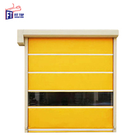Porte à enroulement rapide moderne en acier inoxydable avec revêtement en bâche PVC, imperméable, coupe-vent, surface finie, intérieur