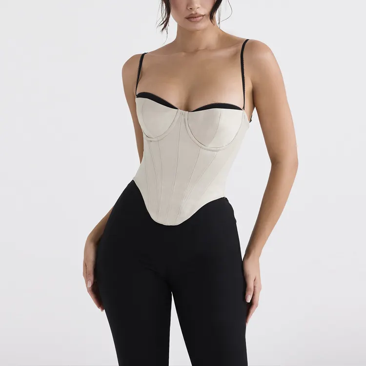 New design OEM customs fashion slim corset crop tops sexy women clothing for ladies
