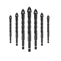 SOLIVIBE HSS 4341 Foret hélicoïdal à double tête et manche droit, lot de 9, double tranchant, 3-6mm, finition jaune torréfié