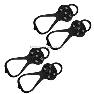 2 paires de clous à griffes antidérapants, crampons à glace pour chaussures d'escalade, crampons à crampons avec 10 crampons en acier inoxydable