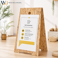 Support de signalisation double face en bois de forme irrégulière pour sol, panneau de bienvenue pour mariage et fête, personnalisable, NOUVELLE ARRIVÉE, panneau pour café