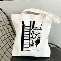 Sac fourre-tout en toile de coton robuste avec fermeture éclair, poche intérieure supérieure, sac de voyage réutilisable pour la plage TTB8004