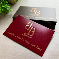 Cartes de visite personnalisées de luxe en gros, impression dorée, gaufrage, avec logo