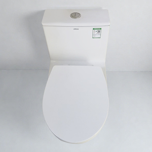 Inodoro de Cerámica Moderno de Una Pieza con Doble Descarga de Arrow Factory, Sifónico, con Trampa en S, Montaje en Suelo, Superficie Esmaltada Autolimpiable, PP Suave - Product Image 3