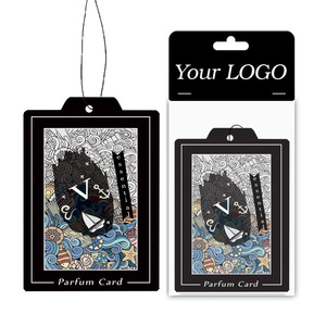 Rafraîchisseur d'air en papier de coton écologique suspendu personnalisé pour la maison, diffuseur de pomme de parfums de lavande, de citron et de Cologne pour voitures - Product Image 5